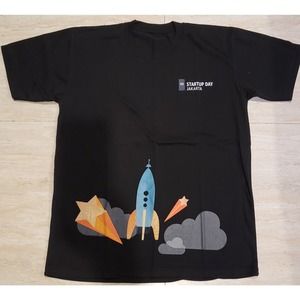 Startup day Jakarta Indonesia Black T-shirt size 38 inches M